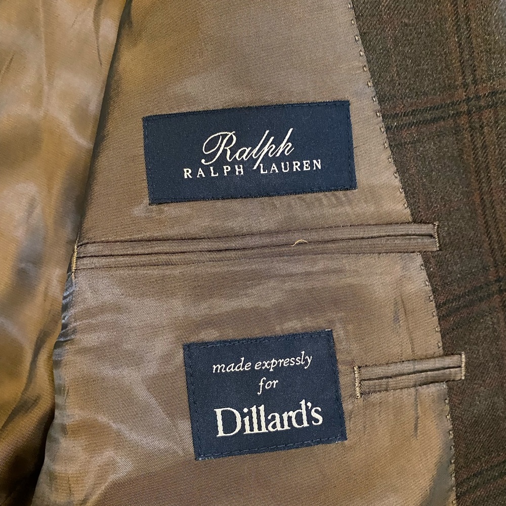 RALPH LAUREN Blazer (44, Brown/Tartan, Silk/Wool) - Picture 3 of 6